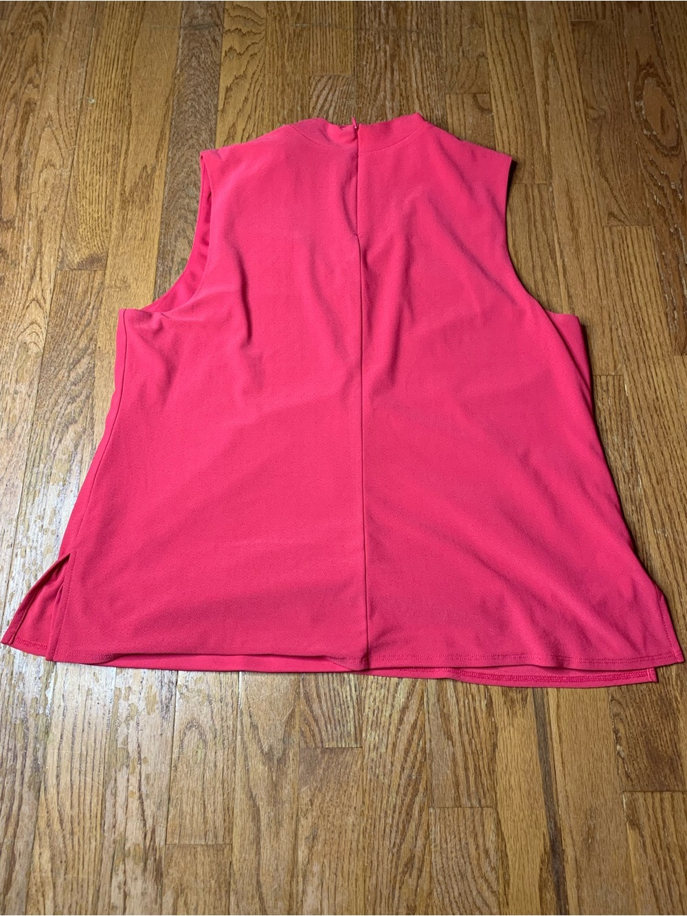 58. Melanie Lyne Pink Sleeveless Mock Neck Blouse Size Large - Picture 2 of 5